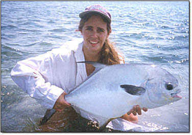 Kris wading Florida Key Permit